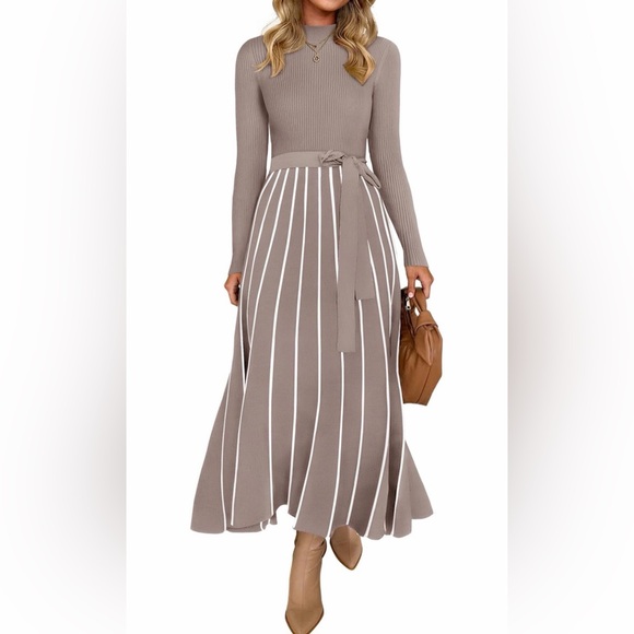 Dresses & Skirts - 🆕Casual Loose Ribbed Knit A Line Midi Dresses